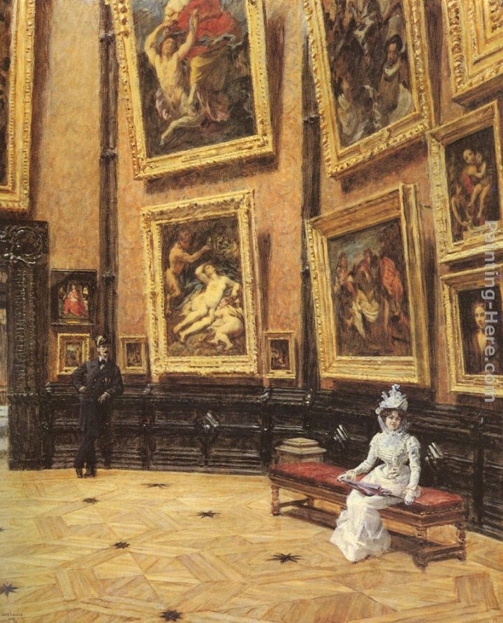 Louis Beroud In The Louvre